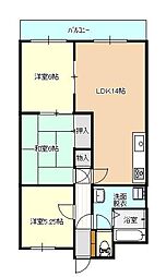 ミサワメゾン八本松 3LDKの間取図画像