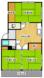 坂マンション 3DKの間取図画像