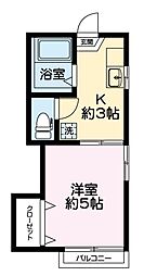 ナセールA 1Kの間取図画像