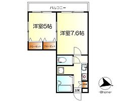 リンデンバーム 3階2Kの間取り