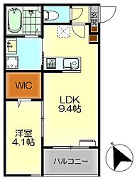 M・テラス吉浦新町II 1LDKの間取図画像
