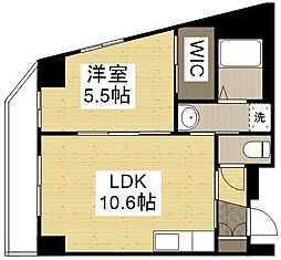 リーベンルミエール 1LDKの間取図画像