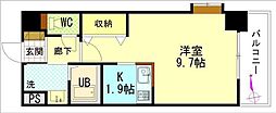 グローリー ワンルームの間取図画像