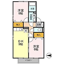 ペイサージュ晴海 2DKの間取図画像