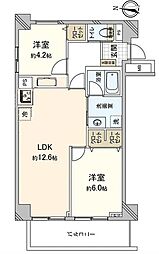 舟入町パークマンション 2LDKの間取図画像