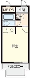西町プラザ ワンルームの間取図画像