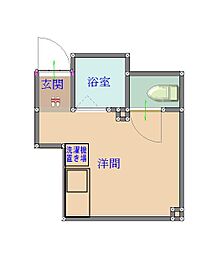 千田ロイヤルマンション 1Kの間取図画像