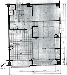 千光寺コーポ 3LDKの間取図画像