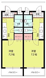 コーポ101 1Kの間取図画像