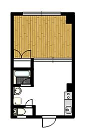 片平ビル 1DKの間取図画像