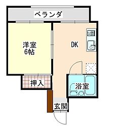 光伸ビル 1DKの間取図画像