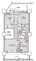 フローレンス福山ローズタワー 2SLDKの間取図画像