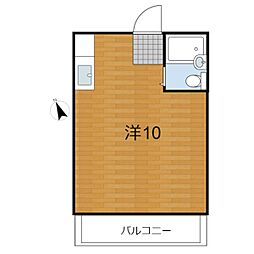 クレベット2 ワンルームの間取図画像
