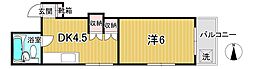 MSビル 1DKの間取図画像