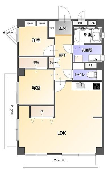 間取りを拡大表示