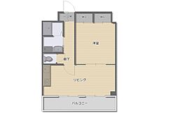 JR山陽本線 広島駅 バス15分 饒津裏（にぎつうら）バス停下車 徒歩1分の賃貸マンション 4階1LDKの間取り