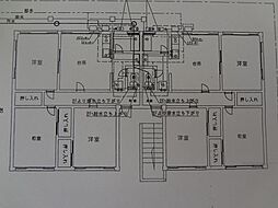 サンビレッジ高須B 2LDKの間取図画像