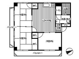 コーポ角屋 3DKの間取図画像