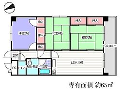 メープルメゾンタケダ 3LDKの間取図画像