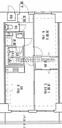 優館青空の扉 1LDKの間取図画像