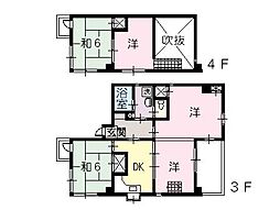 レジデンスYOU 301 3階3SLDKの間取り