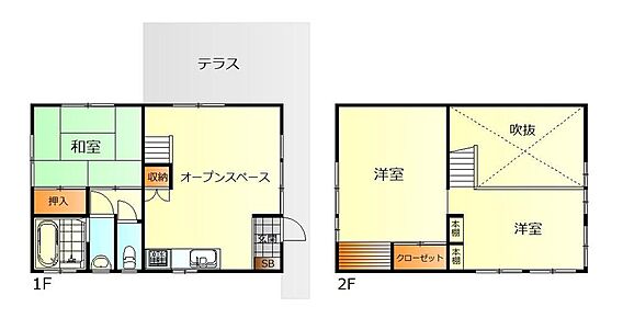 開放的な吹抜の...