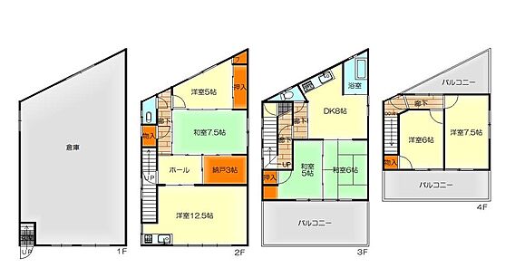 1F倉庫　2F...