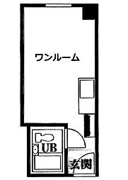 セントラル瀬戸内ビル ワンルームの間取図画像