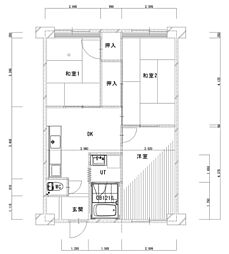 マツダコーポ熊野 3DKの間取図画像