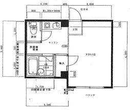 エースビル ワンルームの間取図画像