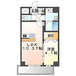 LIBTH前島III 1LDKの間取図画像