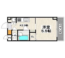 アルカンシエルマキシ 1Kの間取図画像