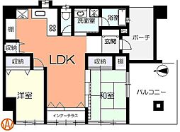 コートヴィレッジ繁多川 2LDKの間取図画像