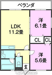 かりゆしハイム 2LDKの間取図画像