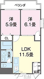 間取図画像 2LDK