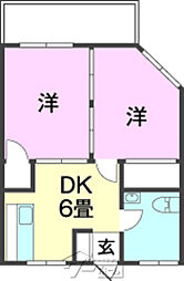 間取図画像 2DK