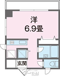 (株)共立クリエイトビル松島2 ワンルームの間取図画像