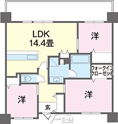 ライオンズマンション首里 3LDKの間取図画像