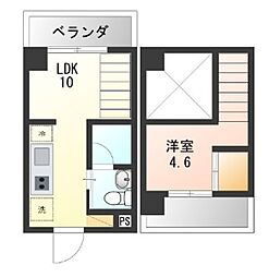 仮楚辺マンション 1LDKの間取図画像