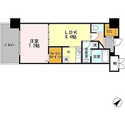 グランドテラス新都心 1LDKの間取図画像