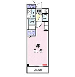 プロフィット牧志 ワンルームの間取図画像