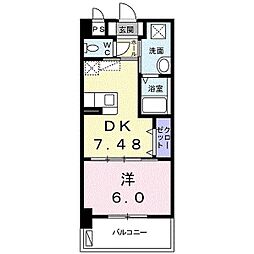 アビタシオンコリーヌ 1DKの間取図画像