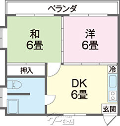 メゾン照 2DKの間取図画像