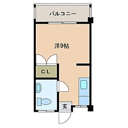 伊志嶺アパート ワンルームの間取図画像