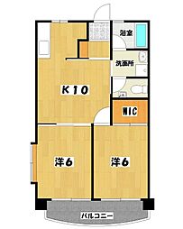 パークサイドKYOWA 2LDKの間取図画像
