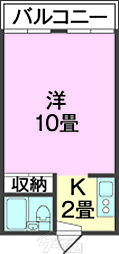 コーポライブホーム 1Kの間取図画像
