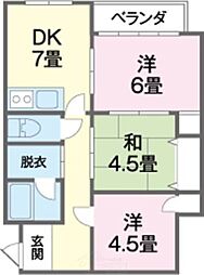 レオマコーポ 3DKの間取図画像