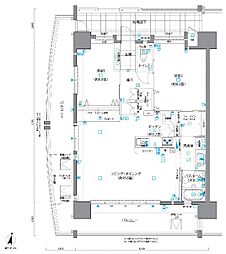 ワイズエステムコート新都心上之屋 2LDKの間取図画像