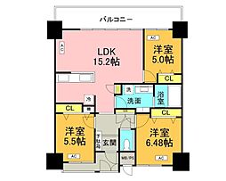 ミルコマンション真栄原スカイビュー 3LDKの間取図画像