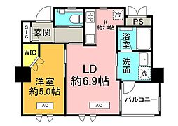 レ・シャトー泉崎 1LDKの間取図画像
